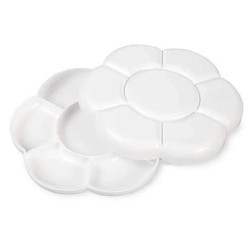 White Plastic Palette — flower-shaped 