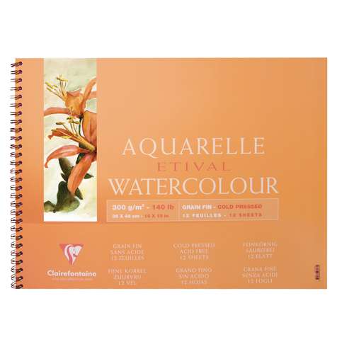 Clairefontaine Etival Cold Pressed Watercolour Spiral Pads 
