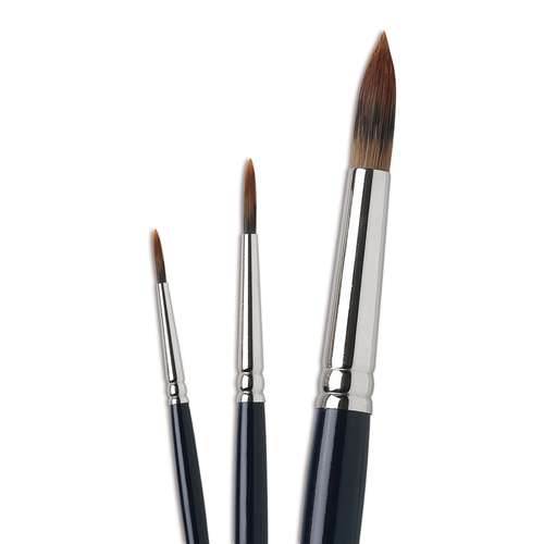 I LOVE ART | Detail Watercolour Brushes — set of 3 ○ round ○ synthetic hair 