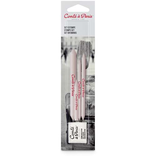 Conté à Paris™ | Paper Blending Stump set — 4 stumps + eraser 