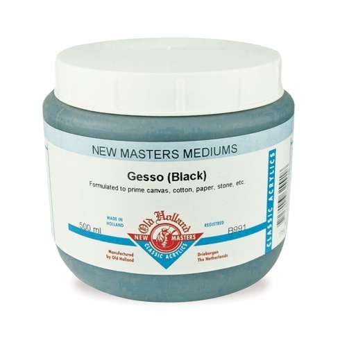 Old Holland | NEW MASTERS MEDIUMS Gesso — black 