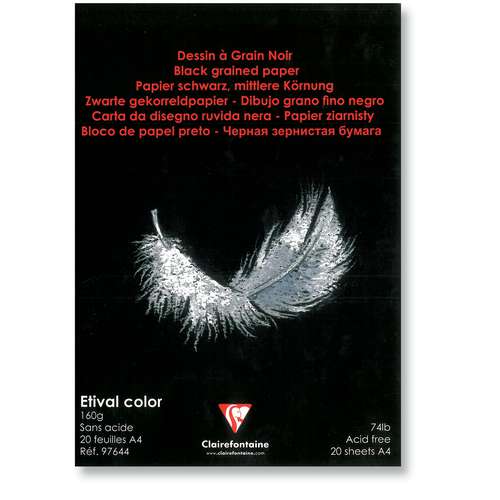 Clairefontaine Etival Color Black Sketchpad 