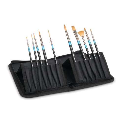 DALER-ROWNEY | Aquafine Watercolour Brush Set — 10 brushes with case 