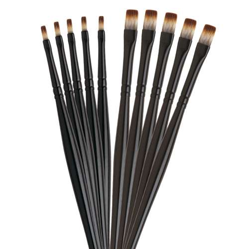 I LOVE ART | Mongoose Acrylic Flat Brush Set — 5+5 brushes 