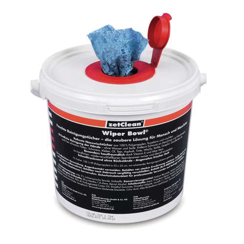 zetClean® | Wiper Bowl Polytex® Moist Cleaning Wipes — tub 