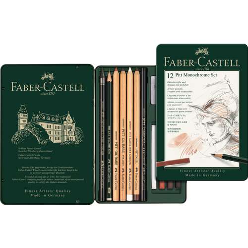 Faber-Castell Pitt 12 Piece Monochrome Set 