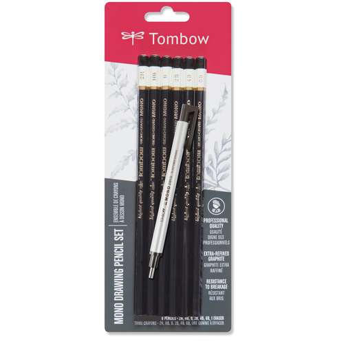 TOMBOW® | Mono Pencil Set — 6 pencils + eraser 
