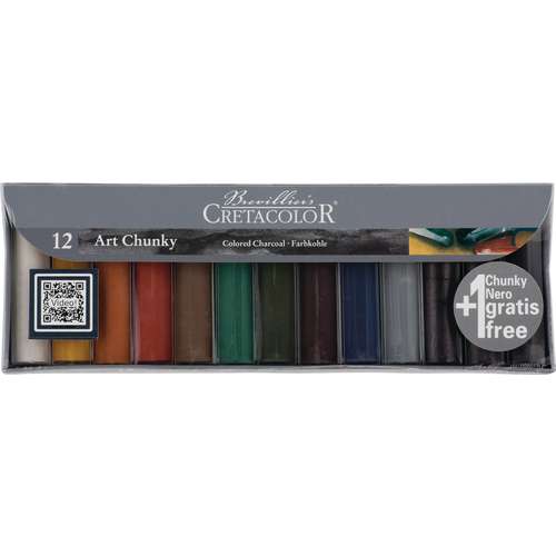 CRETACOLOR® | Art Chunky Coloured Charcoal — set of 12 