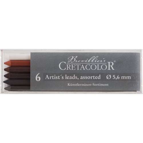 CRETACOLOR® | Artist's Leads assortment — 6 x Ø 5.6 mm leads 