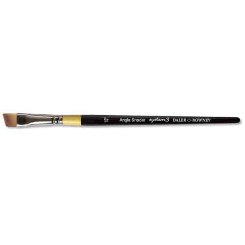 DALER-ROWNEY | System 3 Angle Shader Brushes — Series 57 ○ short handle ○ synthetic hair 