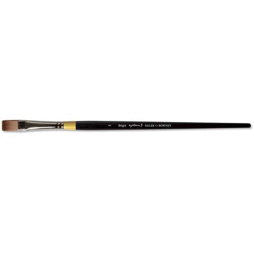 DALER-ROWNEY | System 3 brushes — Series 41 ○ flat & short ○ long handle ○ synthetic hair 