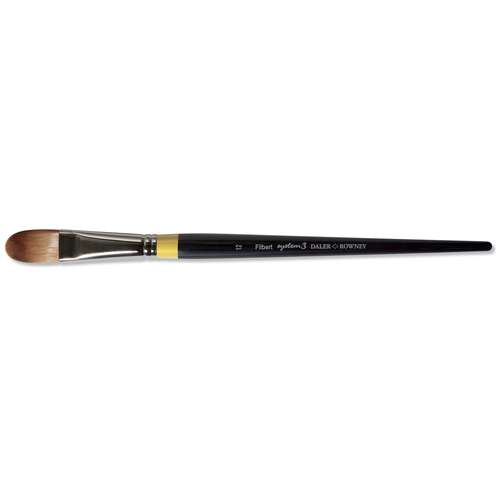 DALER-ROWNEY | System 3 Filbert Brushes — Series 42 ○ long handle ○ synthetic hair 