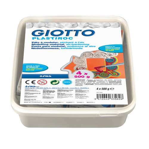 GIOTTO | PLASTIROC Modelling Clay packs — 4 x 500 g blocks 