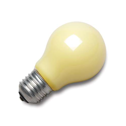 Yellow Light Incandescent Bulb — E27 fitting 
