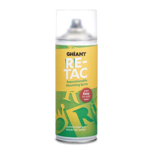 GHIANT | RE-TAC Repositionable Mounting spray — 400 ml 