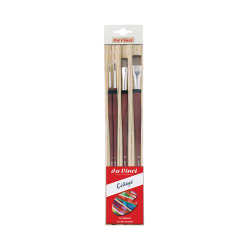 da Vinci | COLLEGE® brushes — Set of 5 + brush mat ○ synthetic hair 