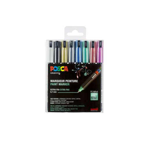 uni | POSCA Paint Marker set PC-1MR — Metallic Colours 