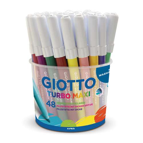 GIOTTO | TURBO MAXI Fibre Pen large set — 48 pens 