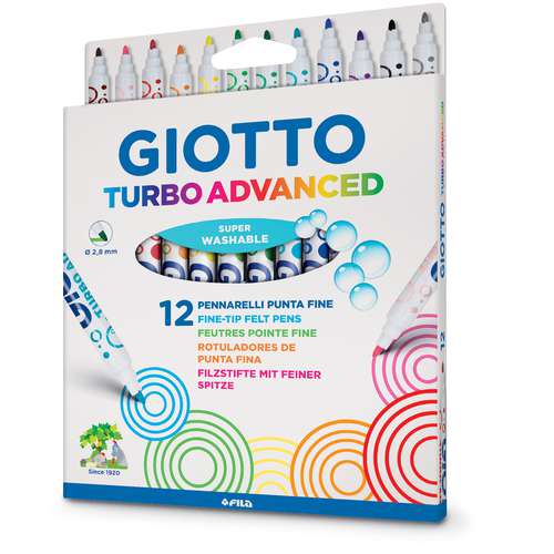 GIOTTO | TURBO ADVANCED Fibre Pen set — 12 pens 