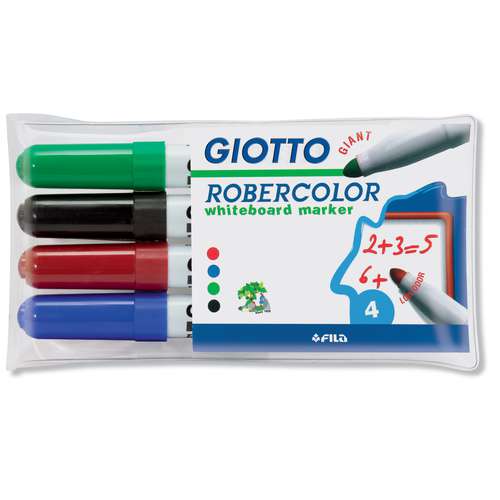 GIOTTO | ROBERCOLOR  Whiteboard Marker set — 4 GIANT markers 