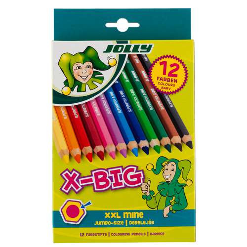 JOLLY | X-Big Jumbo Size Crayons — 12 crayons 