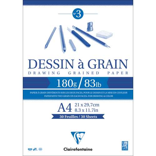 Clairefontaine Dessin à Grain Drawing Pads - 180gsm 