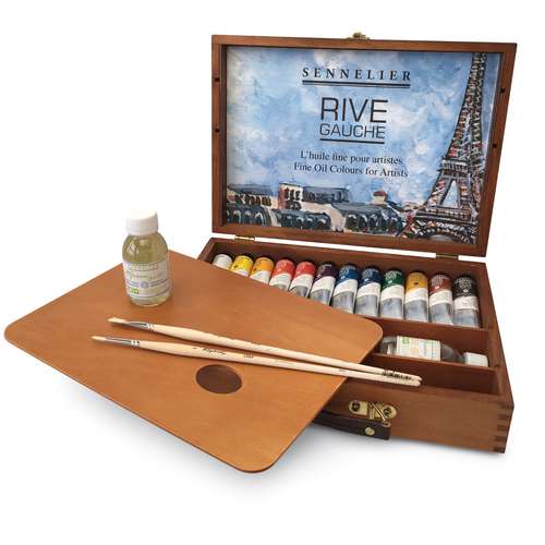 SENNELIER | Rive Gauche fine oil paint — set of 12 + painting kit 