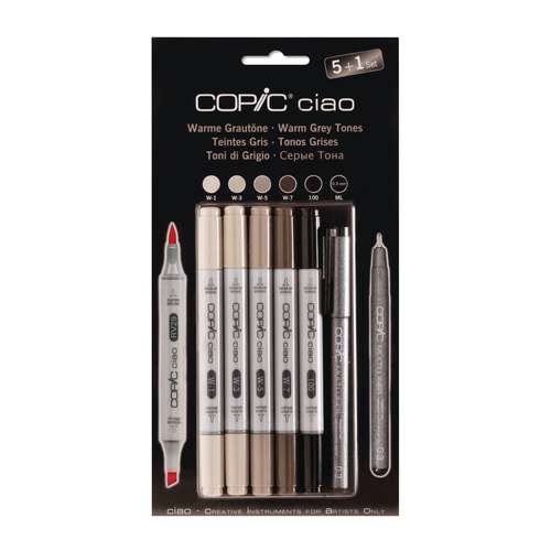 Copic Ciao 5 + 1 Warm Grey Tones Set 