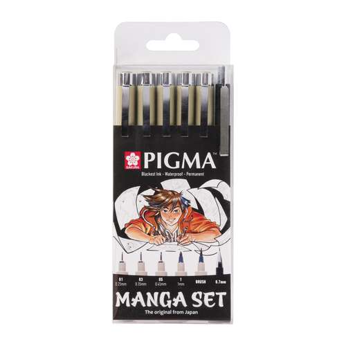 SAKURA | PIGMA™ MANGA Set — 5 pens + pencil 