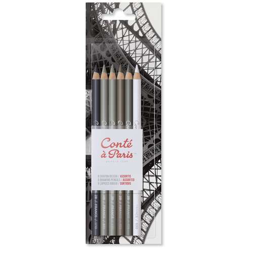 Conté à Paris™ | Assorted Drawing Pencils— pack of 6 