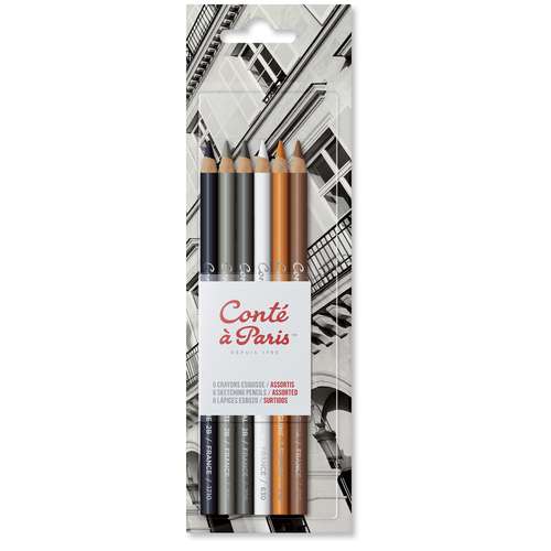Conté à Paris™ | Sketching Pencil pack — 6 assorted pencils 