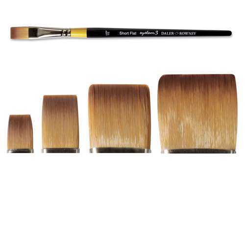  Daler-Rowney System 3 Brush - Angle Shader 1/4 inch (6mm)