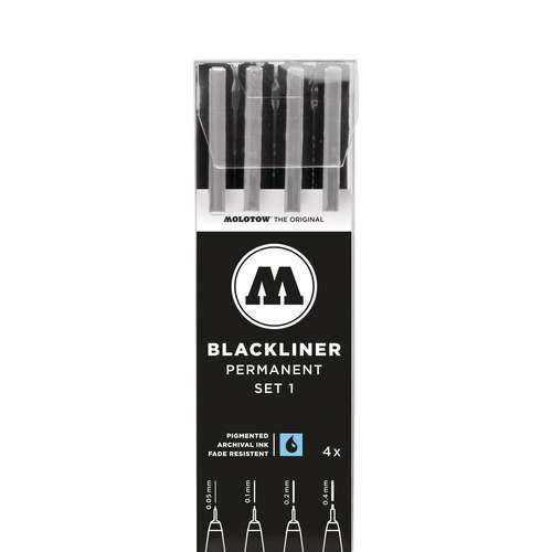 Molotow Basic Blackliner 4 Pen Sets 