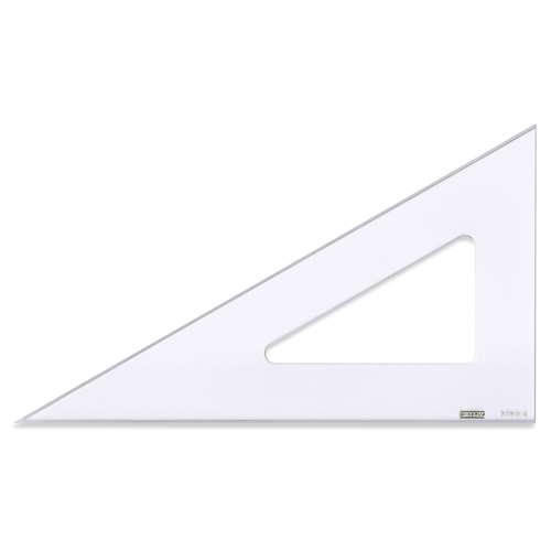 MINERVA | Right Angled 60° Set Squares — transparent plastic 