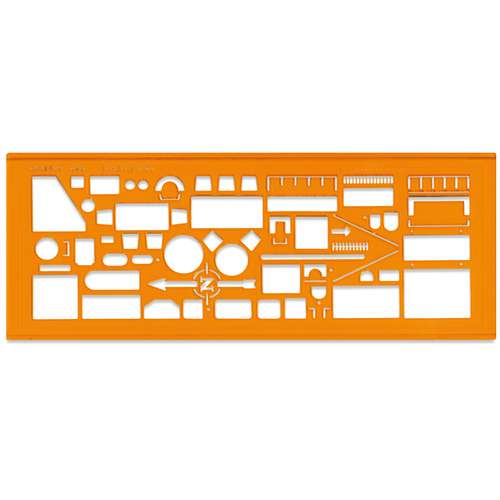 MINERVA | Architectural Template N° 9 — transparent orange plastic 