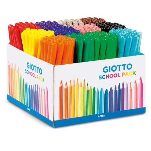 Giotto Turbo Maxi Fibre Pen School Set, 144 Pens, 50,000+ Art Supplies