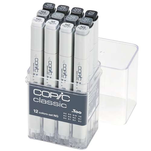 COPIC® | classic marker set — 12 x neutral grey 