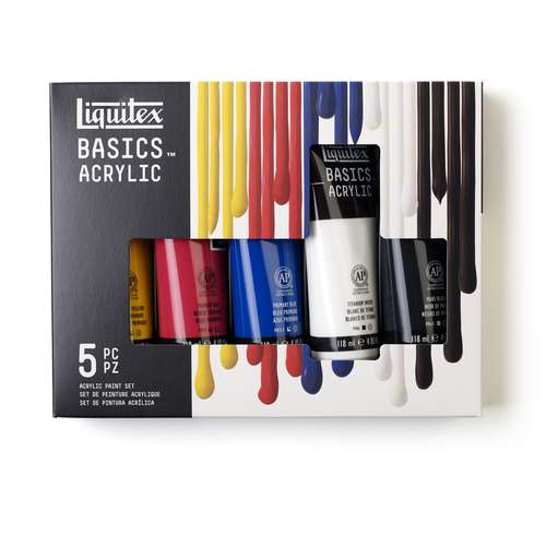 Liquitex Basics Acrylic Primary Colours Set 50 000 Art Supplies Your Super - Primary Colors Paint Set