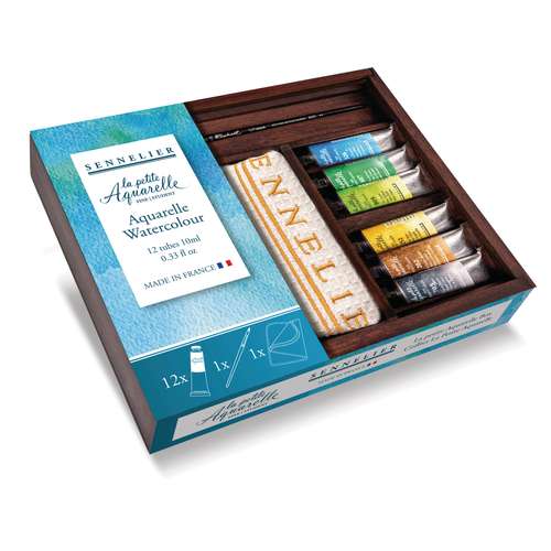 SENNELIER | La Petite Aquarelle Watercolour — set of 12 ○ with brush & cloth 