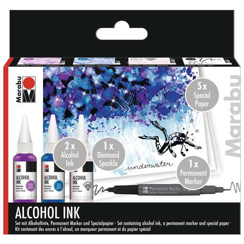 Marabu Alcohol Ink Set - Underwater 