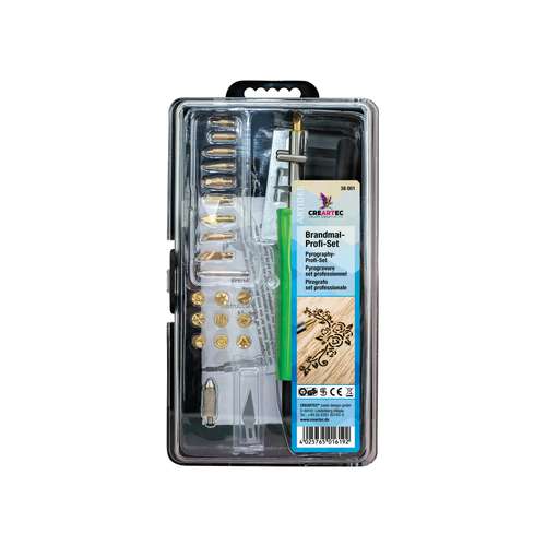 CREARTEC | ARTIDEE® Professional Pyrography set — iron + 20 tools 