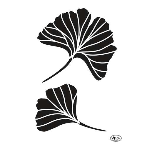 ViVA DECOR® | Universal Stencil — Ginkgo Leaves 