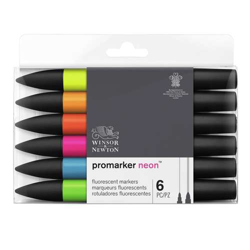 Winsor & Newton BrushMarker Fluorescent Set 