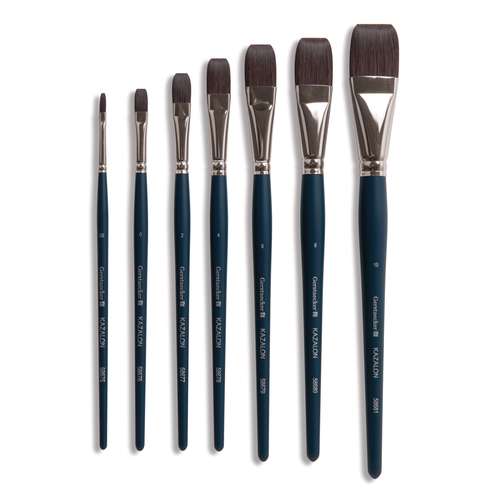 GERSTAECKER | KAZALON watercolour brushes — flat ○ synthetic 