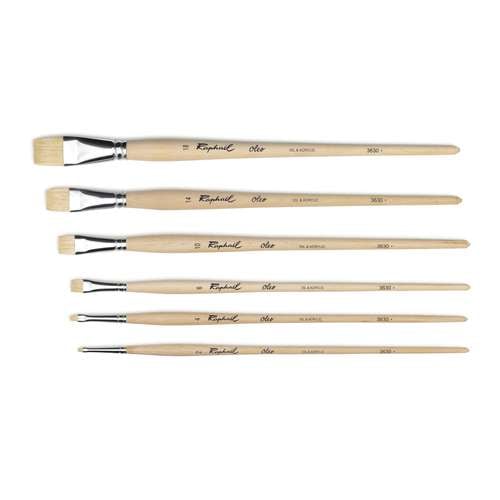 Raphaël® | Oleo Short Bristled Flat brushes — series 3630 