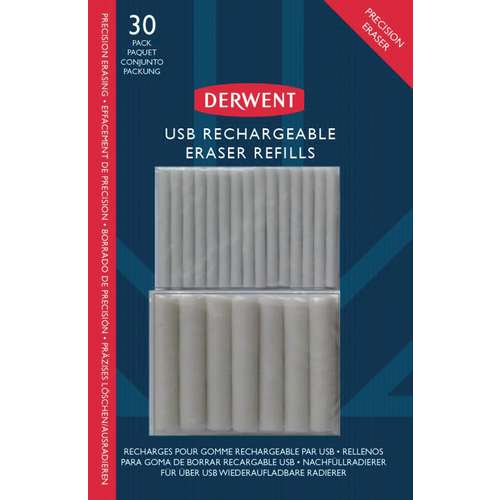 DERWENT | Replacement Eraser Pack — for USB Rechargeable eraser 