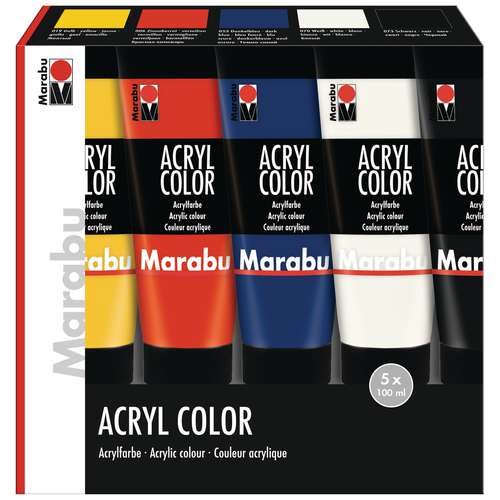 Marabu | Acryl Color Set — 5 x 100 ml tubes 
