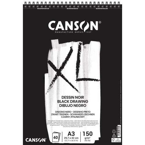 Canson XL Dessin Noir Pads 