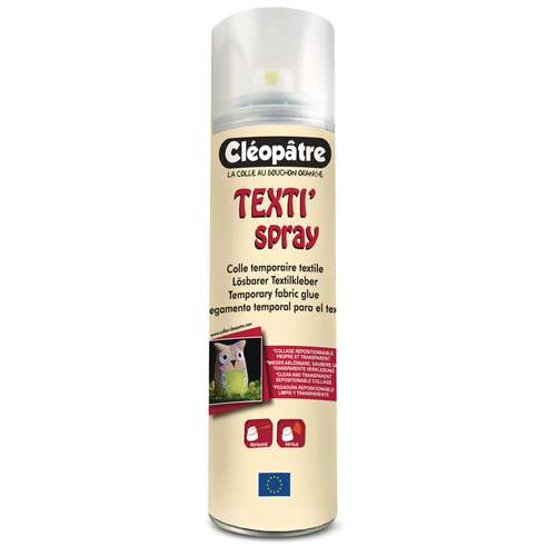 Cléopâtre | Texti'spray — temporary textile glue 