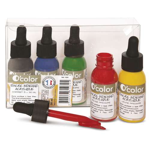 O'Color | Acrylic Ink Set — 5 x 30 ml bottles 